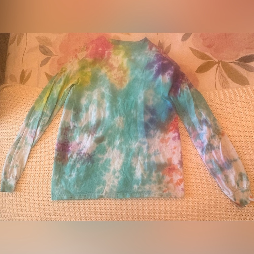 Gildan Women's Long Sleeve Tie-Dye Top